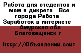 Работа для стедентов и мам в дикрете - Все города Работа » Заработок в интернете   . Амурская обл.,Благовещенск г.